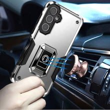 For Samsung A36/A56 Case Grip Design Magnetic Ring Stand Cover + Tempered Glass