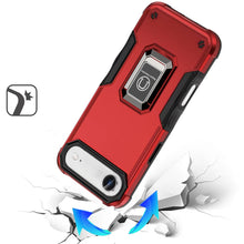 For iPhone Air Case Grip Design with Metal Ring Stand Cover + Tempered Glass