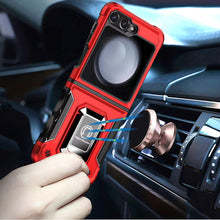 For Samsung Galaxy Z Flip 6 Case Grip Design Magnetic Ringstand Protective Cover