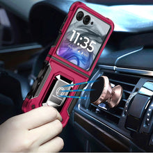 For Motorola Razr 2025/2024 Case Grip Design Magnetic RingStand Phone Cover