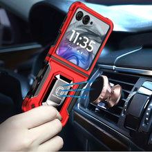 For Motorola Razr 2025/2024 Case Grip Design Magnetic RingStand Phone Cover