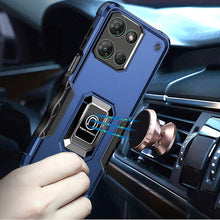 For Moto G Power 2025 Case Grip Design Magnetic Ringstand Cover + Tempered Glass