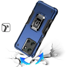 For Moto G Power 2025 Case Grip Design Magnetic Ringstand Cover + Tempered Glass