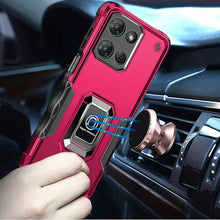 For Moto G Power 2025 Case Grip Design Magnetic Ringstand Cover + Tempered Glass