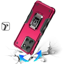 For Moto G Power 2025 Case Grip Design Magnetic Ringstand Cover + Tempered Glass