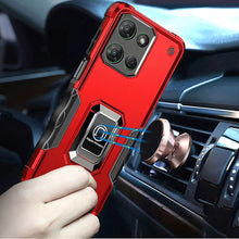 For Moto G Power 2025 Case Grip Design Magnetic Ringstand Cover + Tempered Glass