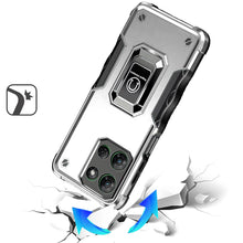 For Moto G Power 2025 Case Grip Design Magnetic Ringstand Cover + Tempered Glass