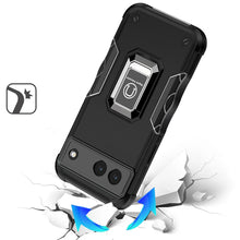 For Google Pixel 9a Case Grip Design Magnetic Ring Stand Cover + Tempered Glass