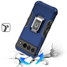 For Google Pixel 9a Case Grip Design Magnetic Ring Stand Cover + Tempered Glass