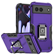 For Google Pixel 9a Case Grip Design Magnetic Ring Stand Cover + Tempered Glass