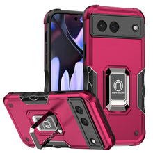 For Google Pixel 9a Case Grip Design Magnetic Ring Stand Cover + Tempered Glass