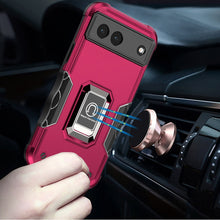 For Google Pixel 9a Case Grip Design Magnetic Ring Stand Cover + Tempered Glass