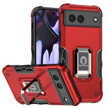 For Google Pixel 9a Case Grip Design Magnetic Ring Stand Cover + Tempered Glass