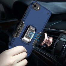 For iPhone 16e Case Grip Design Magnetic Ring Stand Phone Cover + Tempered Glass