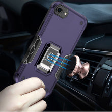 For iPhone 16e Case Grip Design Magnetic Ring Stand Phone Cover + Tempered Glass