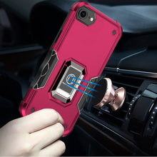 For iPhone 16e Case Grip Design Magnetic Ring Stand Phone Cover + Tempered Glass