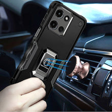 For Moto G Stylus 2025 Case Grip Design Magnetic Ringstand Cover +Tempered Glass