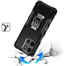 For Moto G Stylus 2025 Case Grip Design Magnetic Ringstand Cover +Tempered Glass