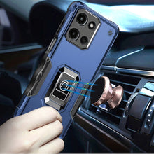 For Moto G Stylus 2025 Case Grip Design Magnetic Ringstand Cover +Tempered Glass