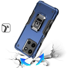 For Moto G Stylus 2025 Case Grip Design Magnetic Ringstand Cover +Tempered Glass