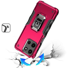 For Moto G Stylus 2025 Case Grip Design Magnetic Ringstand Cover +Tempered Glass