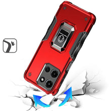 For Moto G Stylus 2025 Case Grip Design Magnetic Ringstand Cover +Tempered Glass