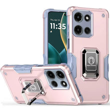 For Moto G Stylus 2025 Case Grip Design Magnetic Ringstand Cover +Tempered Glass