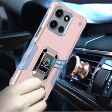 For Moto G Stylus 2025 Case Grip Design Magnetic Ringstand Cover +Tempered Glass