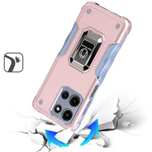 For Moto G Stylus 2025 Case Grip Design Magnetic Ringstand Cover +Tempered Glass