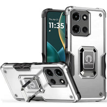 For Moto G Stylus 2025 Case Grip Design Magnetic Ringstand Cover +Tempered Glass