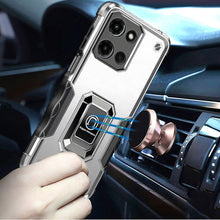 For Moto G Stylus 2025 Case Grip Design Magnetic Ringstand Cover +Tempered Glass