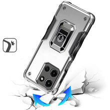 For Moto G Stylus 2025 Case Grip Design Magnetic Ringstand Cover +Tempered Glass