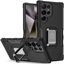 For Samsung S25 Ultra Case Grip Design Magnetic Ring Stand Cover +Tempered Glass