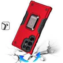 For Samsung S25 Ultra Case Grip Design Magnetic Ring Stand Cover +Tempered Glass