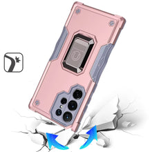 For Samsung S25 Ultra Case Grip Design Magnetic Ring Stand Cover +Tempered Glass