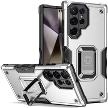 For Samsung S25 Ultra Case Grip Design Magnetic Ring Stand Cover +Tempered Glass