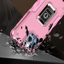For iPhone 15 Case Grip Design Magnetic Ring Stand Cover + 2 Tempered Glass