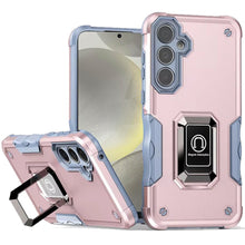 For Samsung S25/S24 Case Grip Design Magnetic Ring Stand Cover + Tempered Glass