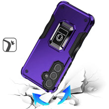 For Samsung S25 FE Case Grip Design Magnetic Ring Stand Cover + Tempered Glass