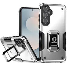 For Samsung S25 FE Case Grip Design Magnetic Ring Stand Cover + Tempered Glass