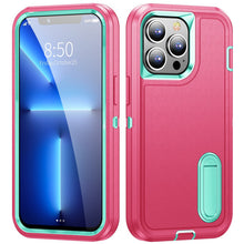 For iPhone 14 PRO Case Heavy-Duty 3in1 Tough Phone Cover with Built-in Stand
