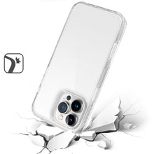 For iPhone 16 Pro 6.3in Case Premium Trans Clear Hybrid Cover + Tempered Glass