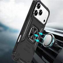 For iPhone 17 Pro Max Case Magnetic Kickstand Shockproof Cover + Tempered Glass
