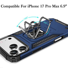 For iPhone 17 Pro Max Case Magnetic Kickstand Shockproof Cover + Tempered Glass