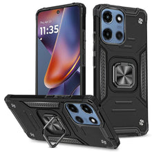 For Moto G 2025 Case Pull-Out Kickstand Shockproof Phone Cover + Tempered Glass