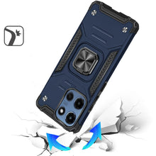 For Moto G 2025 Case Pull-Out Kickstand Shockproof Phone Cover + Tempered Glass