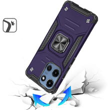 For Moto G 2025 Case Pull-Out Kickstand Shockproof Phone Cover + Tempered Glass