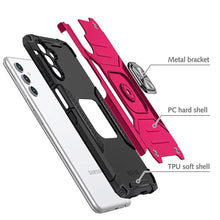 For Samsung A17 5G Case Magnetic Kickstand Shockproof Cover + Tempered Glass
