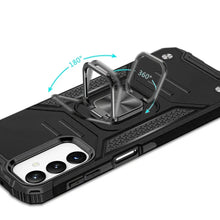 For Samsung A35 5G Case Shockproof Magnetic Stand Hybrid Cover + Tempered Glass