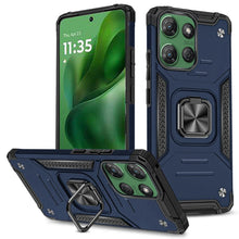 For Moto G Power 2025 Case Magnetic Kickstand Shockproof Hybrid + Tempered Glass